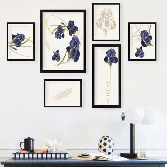 Wallity SET_080 Conjunto de 6 Cuadros Decorativos Multicolor